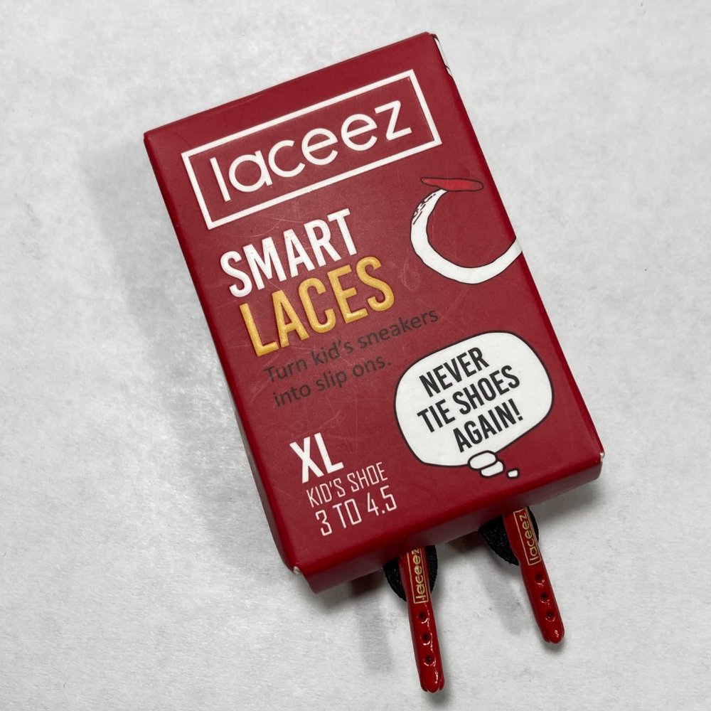 NEW! LACEEZ Kid's SMALL, No Tie Shoelaces, Black